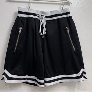 Black Basketball shorts with white stripes MNML brand